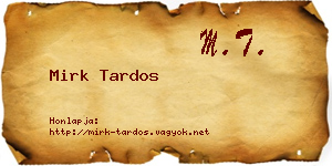Mirk Tardos névjegykártya